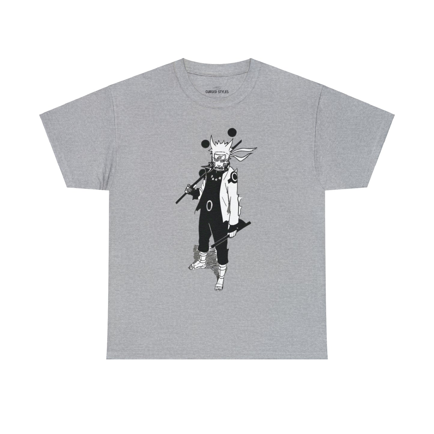 Unisex Heavy Cotton T-shirt - "Naruto Six Path Manga" from Naruto Shippuden