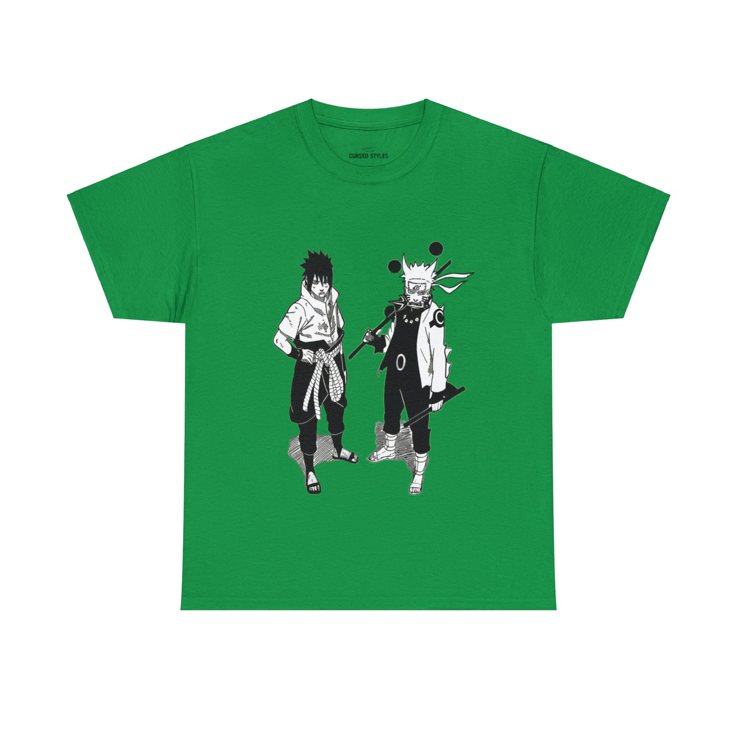 Unisex Heavy Cotton T-shirt - "Naruto & Sasuke Manga 2" from Naruto Shippuden