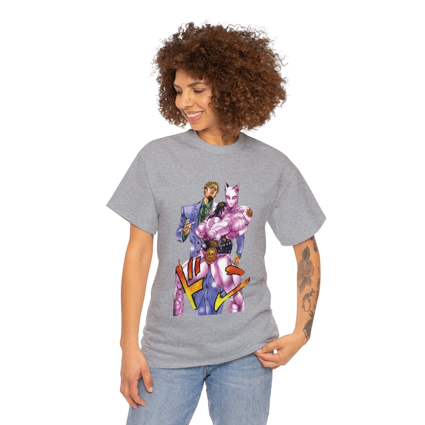 Unisex Heavy Cotton T-shirt - "Killer Queen Manga" from JoJo´s Bizarre Adventure